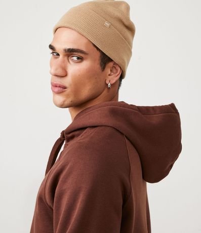 Buzo Cerrado en Algodón con Bolsillo Canguro y Capucha 5