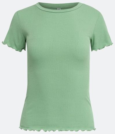 Blusa Básica en Ribana con Volados en la Barra 5