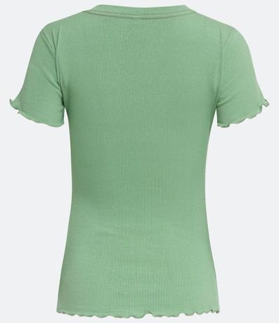 Blusa Básica en Ribana con Volados en la Barra 6
