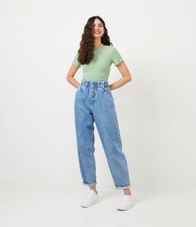 Blusa Básica en Ribana con Volados en la Barra 2