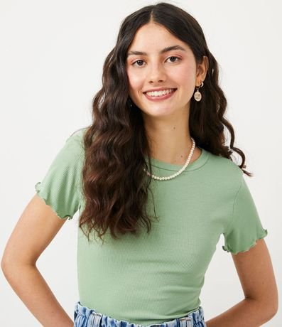 Blusa Básica en Ribana con Volados en la Barra 4
