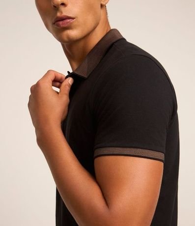 Polo Manga Corta con Cuello Jacquard 4