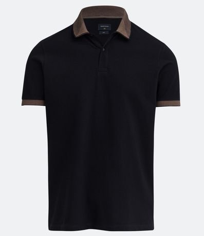 Polo Manga Corta con Cuello Jacquard 5