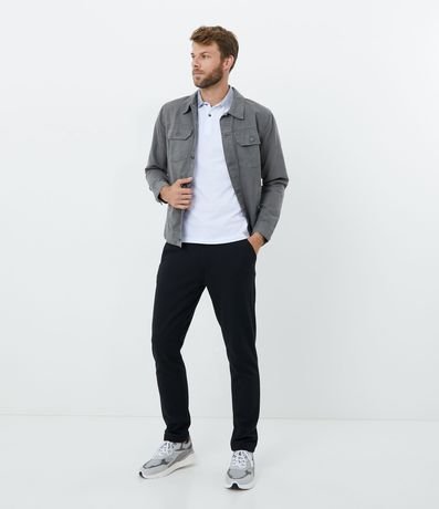 Polo Manga Corta con Cuello Jacquard 2