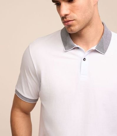 Polo Manga Corta con Cuello Jacquard 4