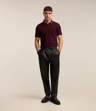 Polo Manga Corta con Cuello Jacquard 2