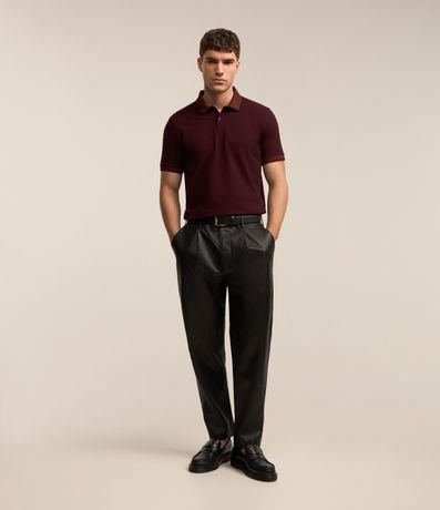 Polo Slim en Algodón con Botones y Detalles Contrastantes 3