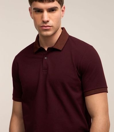 Polo Manga Corta con Cuello Jacquard 3