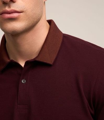 Polo Manga Corta con Cuello Jacquard 4