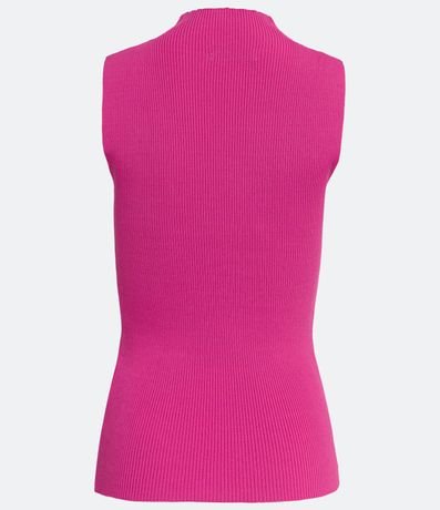 Blusa Musculosa Básica de Punto con Cuello Alto 7