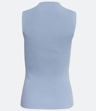 Blusa Musculosa Básica de Punto con Cuello Alto 7