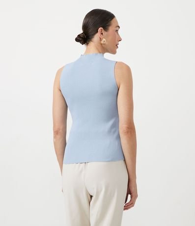 Blusa Musculosa Básica de Punto con Cuello Alto 3