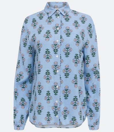 Camisa en Viscolino con Estampado Floral 6