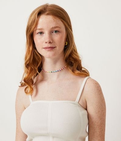 Blusa Musculosa de Punto Acanalado con Dobladillo Ondulado 4