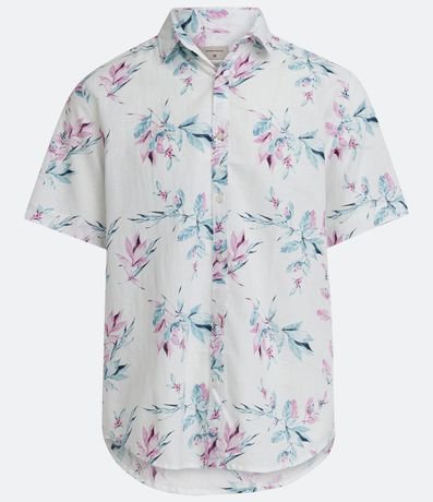 Camisa Comfort en Lino con Estampado Floral 5