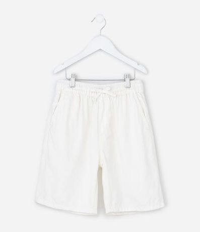 Bermuda Infantil en Sarga con Lazo - Talle 5 a 14 años