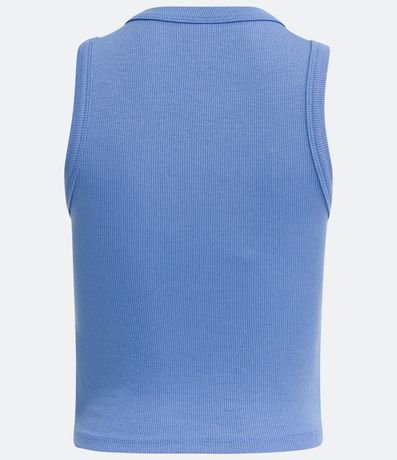Blusa Cropped sin Manga en Ribana con Cuello Redondo 6