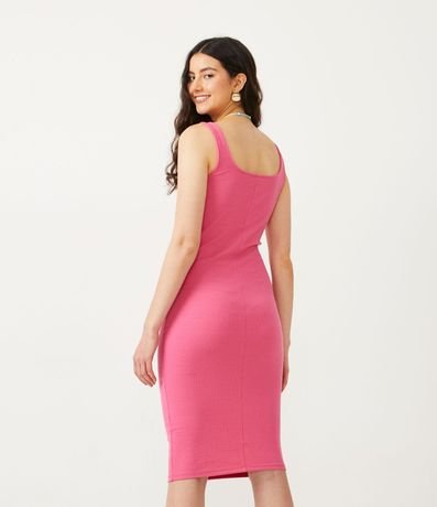 Vestido Midi en Algodón con Escote Cuadrado 2