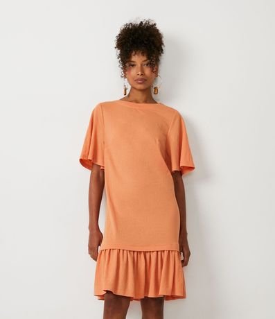 Vestido Corto en Orly con Manga Flare