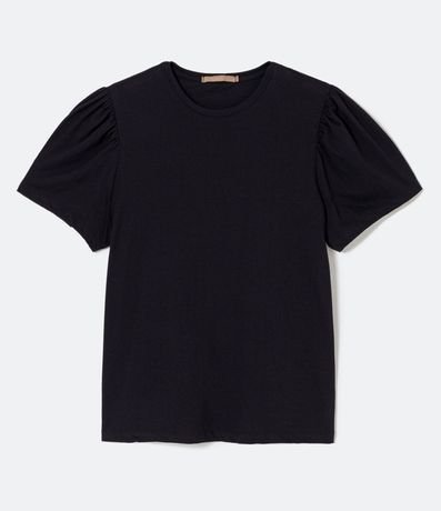 Blusa en Algodón con Manga Abullonada Curve & Plus Size 4
