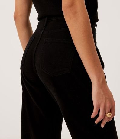 Pantalón Baggy en Sarga con Cintura Alta y Botón Corazón 5