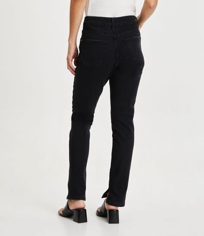 Pantalón Recto Jeans con Cintura Mediana 3