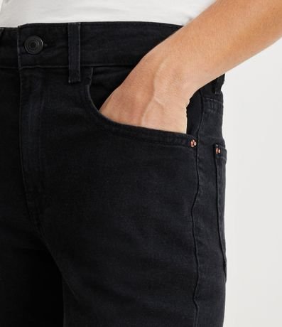 Pantalón Recto Jeans con Cintura Mediana 4