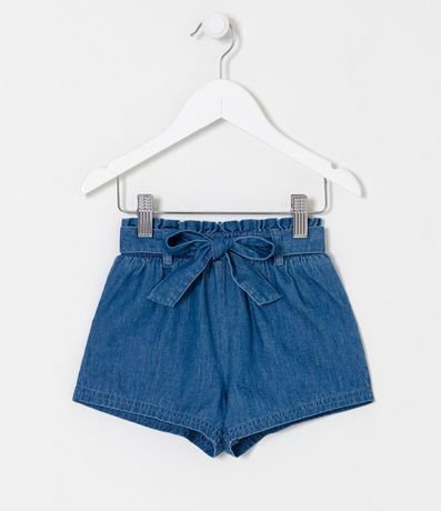 Short Jeans Liso con Lazo - Talle 1 a 5 años 1