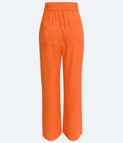Pantalón Wide Leg en Viscolino con Cintura Elástica y Bolsillos 7