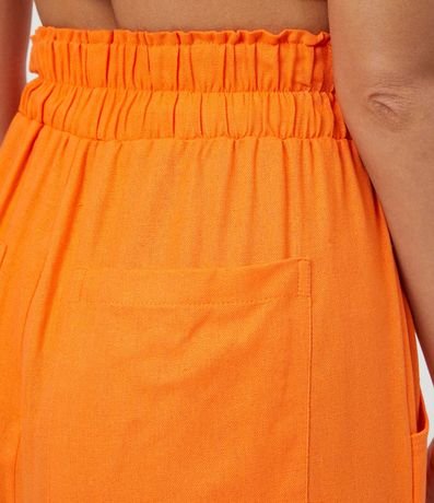 Pantalón Wide Leg en Viscolino con Cintura Elástica y Bolsillos 5