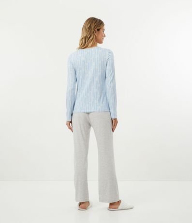 Pijama Largo en Viscolycra con Estampado de Cadenas 2