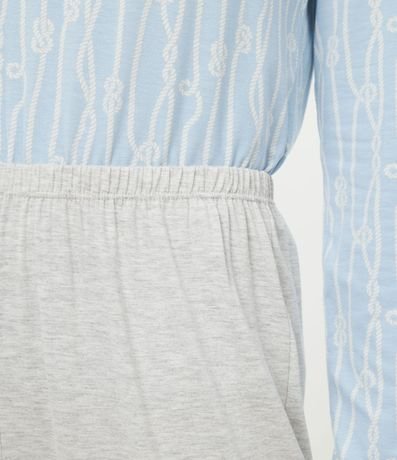 Pijama Largo en Viscolycra con Estampado de Cadenas 4