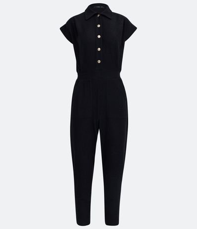 Mono en Algodón con Abotonado Frontal y Cuello Camisero 7