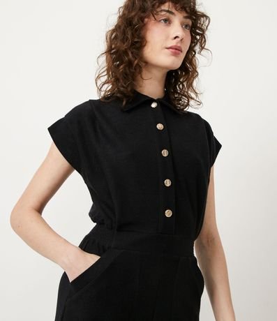 Mono en Algodón con Abotonado Frontal y Cuello Camisero 5