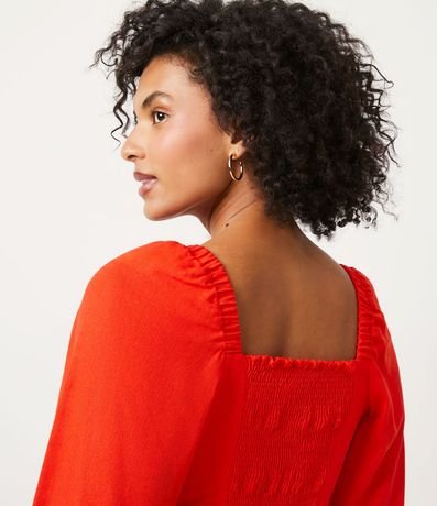 Blusa Cropped en Lino con lazo Frontal 6