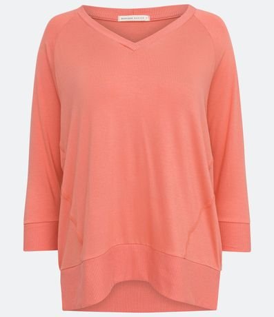 Blusa Básica en Viscosa sin Sisa con Manga 3/4 5