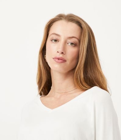 Blusa Básica en Viscosa sin Sisa con Manga 3/4 4