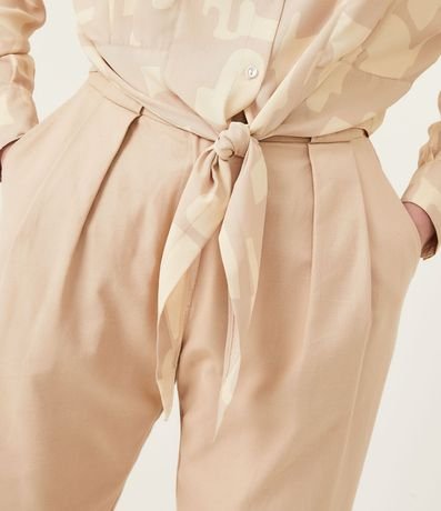 Camisa en Crepé con lazo Frontal y Estampado Geométrica 5