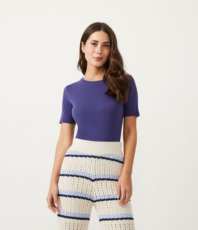 Blusa Básica en Algodón con Manga Corta 1