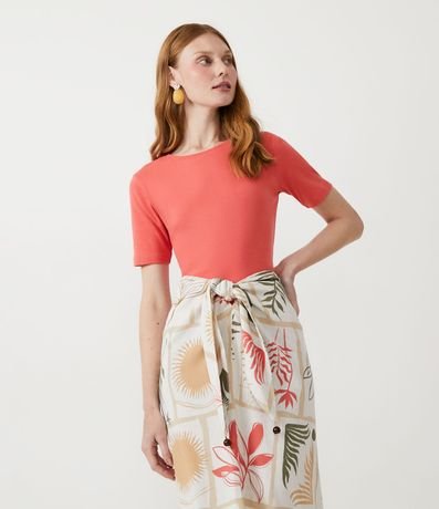 Blusa Básica en Algodón con Manga Corta 1