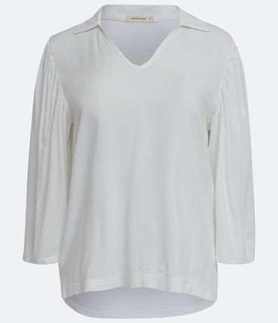 Blusa Bata Alargada en Viscosa con Manga Abullonada 1