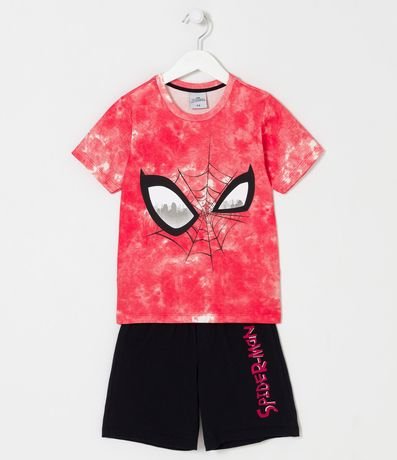 Pijama Corto Infantil con Estampado Spider-Man en Tie Dye - Talle 4 a 12 años 1