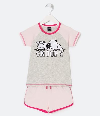 Pijama Corto Infantil con Estampado Snoopy - Talle 2 a 14 años 1