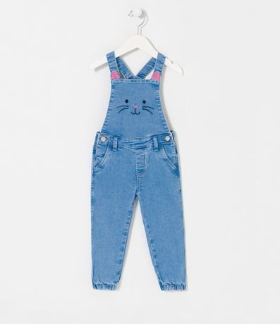 Peto Infantil en Jeans con Bordado de Animalito - Talle 1 a 5 años 1