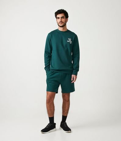 Bermuda en Algodón Sin Estampado con Cintura Elástica 1