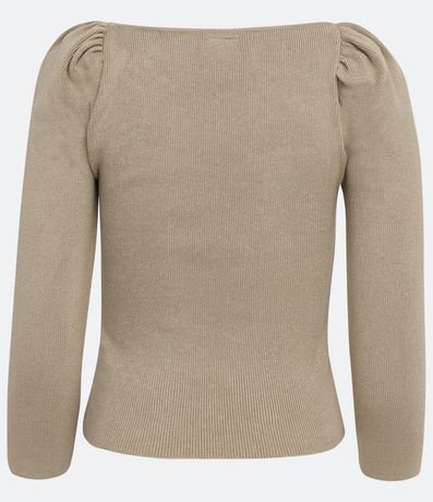 Blusa de Punto con Escote Corazón y Hombreras 6