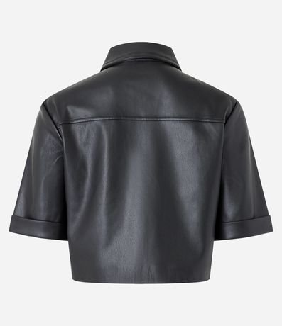 Camisa en Material Sintético con Botones de Corazón 6