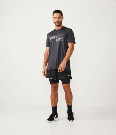 Bermuda Running Deportiva con Short de Compresión 1