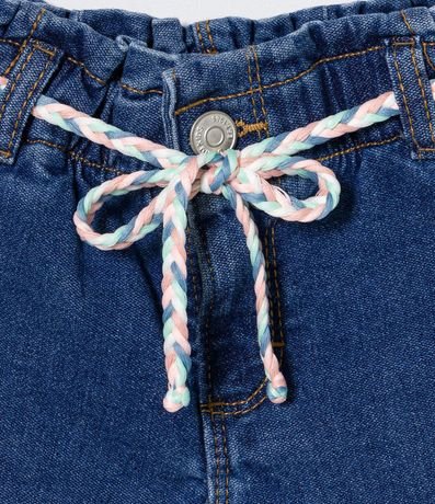 Short Clochard Infantil en Jeans con Cinturón - Talle 1 a 5 años 3