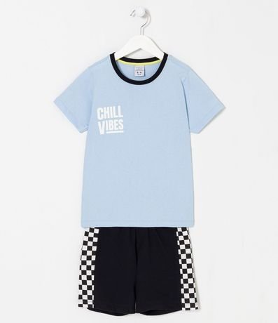 Pijama Corto Infantil con Estampado Chill Vibes - Talle 5 a 14 años 1